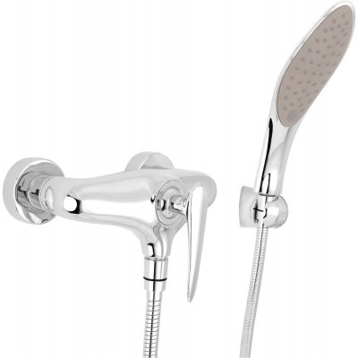 Bateria natryskowa z kompletem natryskowym chrom Deante Butterfly BQB 041M